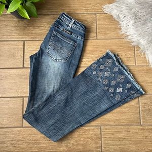Cowgirl TUFF “ Extreme Aztec trouser” jeans 28W 37L
